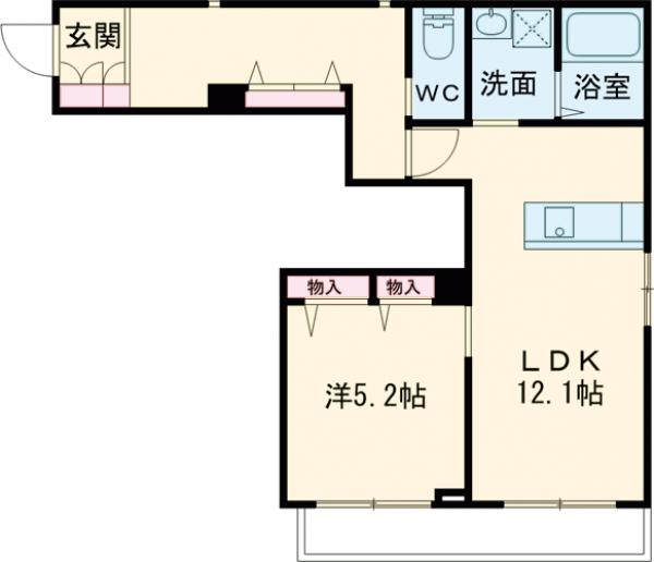中町の完工年月(2019年9月)築の賃貸アパートの間取り