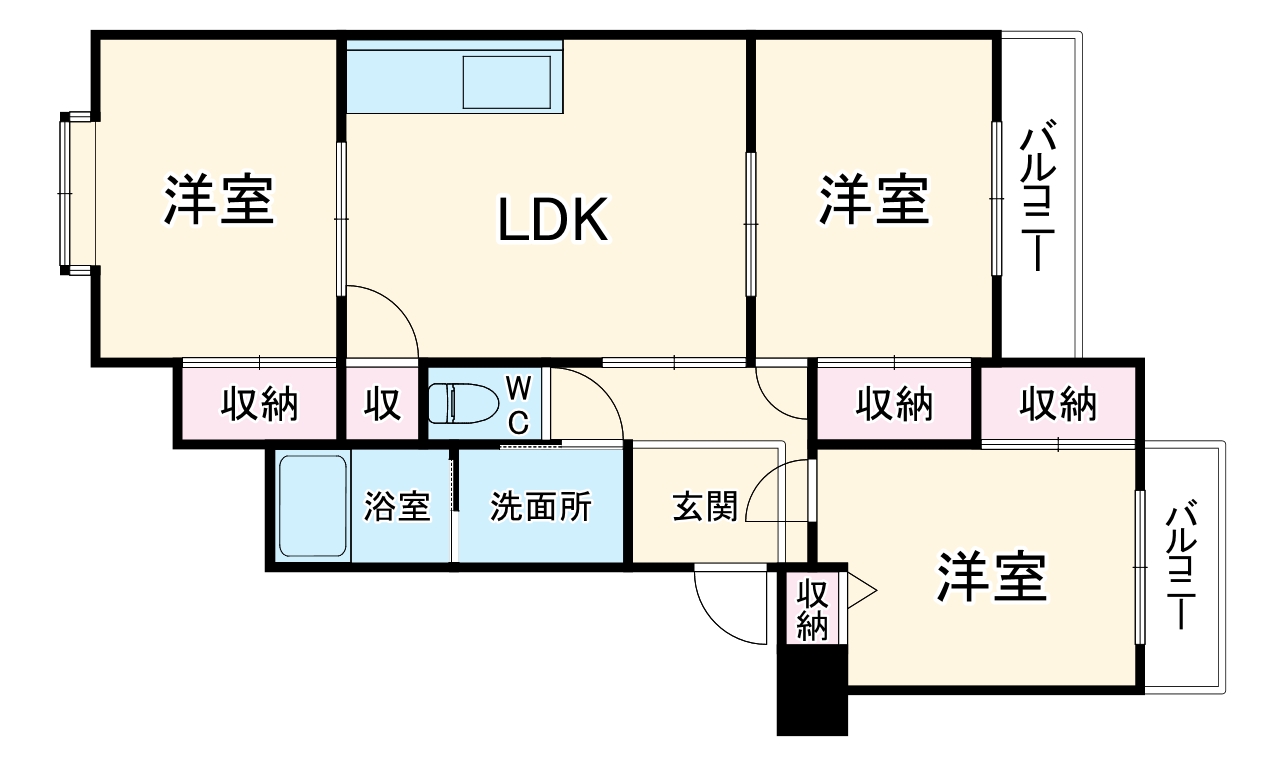 サンフラワーAハイツの間取り