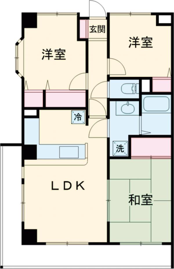 シティーハイム21の間取り