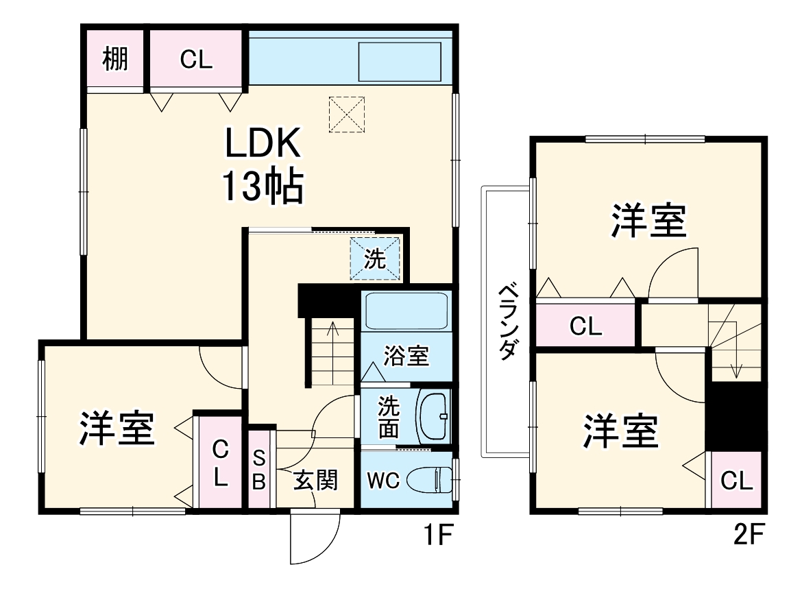 相模原市中央区南橋本戸建の間取り