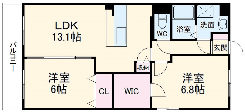 ベルフラワー参番館の間取り