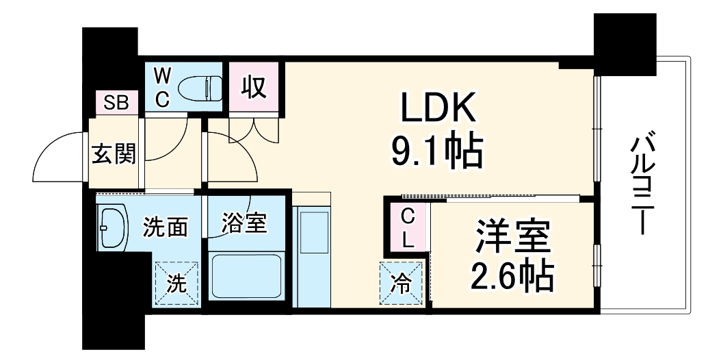 コンフォリア・リヴ淡路の間取り