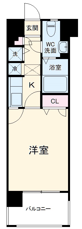 エンクレスト天神Ⅲの間取り