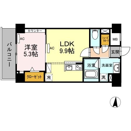 RESIDENCE丸の内七間町の間取り