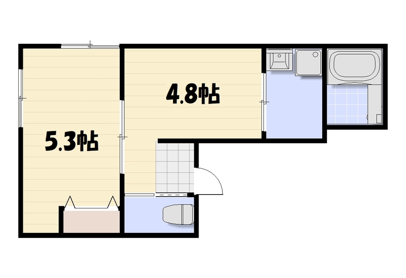 Lyk都町B棟の間取り