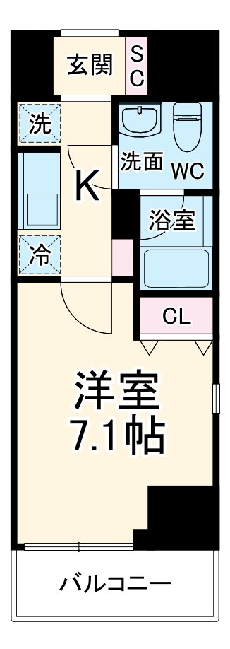 Bandoubashi Rental Apartmentの間取り