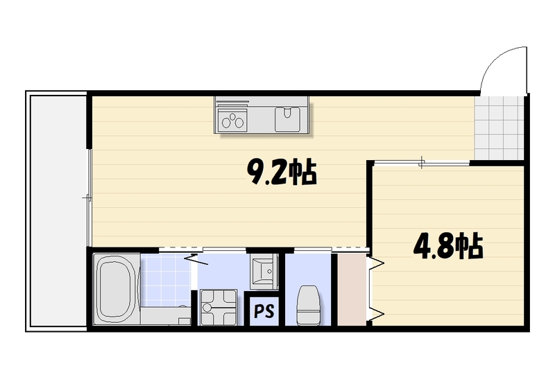 Lyk都町B棟の間取り