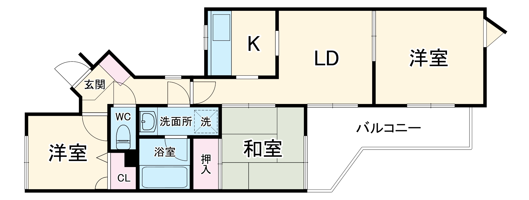 今井パレスⅡの間取り