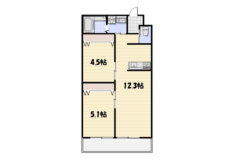 Lyk都町C棟の間取り
