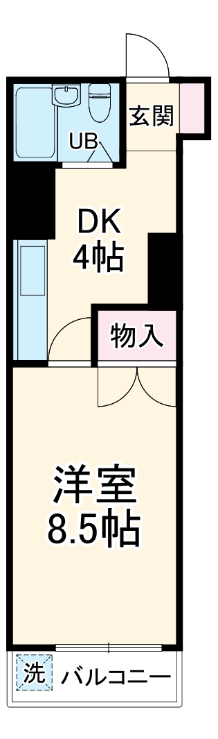 プチパレ・603号室の間取り