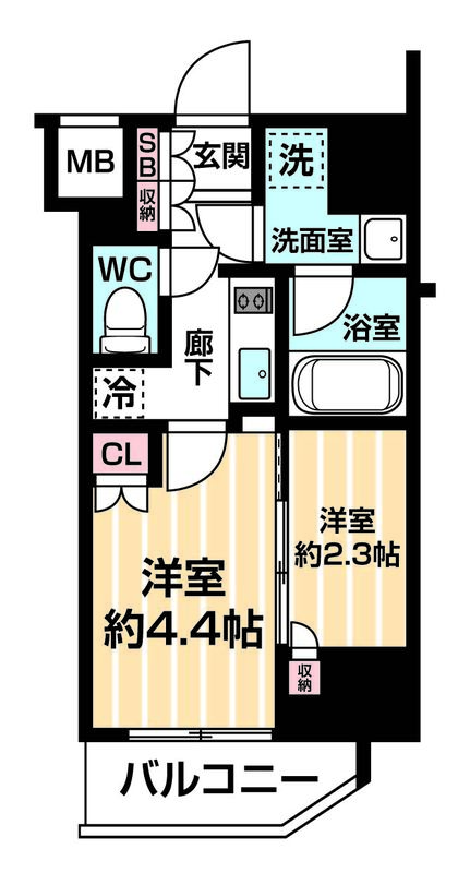 ARCOBALENO MINAMISENJUの間取り