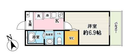 (仮称)キャメル所沢狭山ヶ丘3Bの間取り