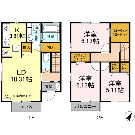 アヴェニールⅠの間取り
