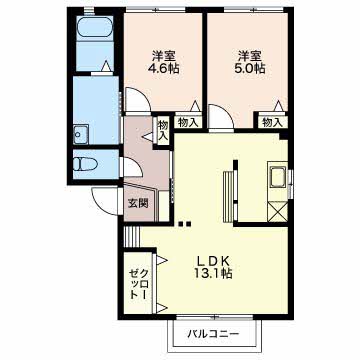 K・ハイツの間取り