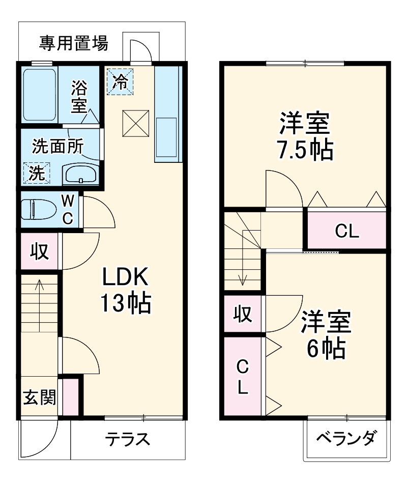 ハイツサンライズⅡの間取り