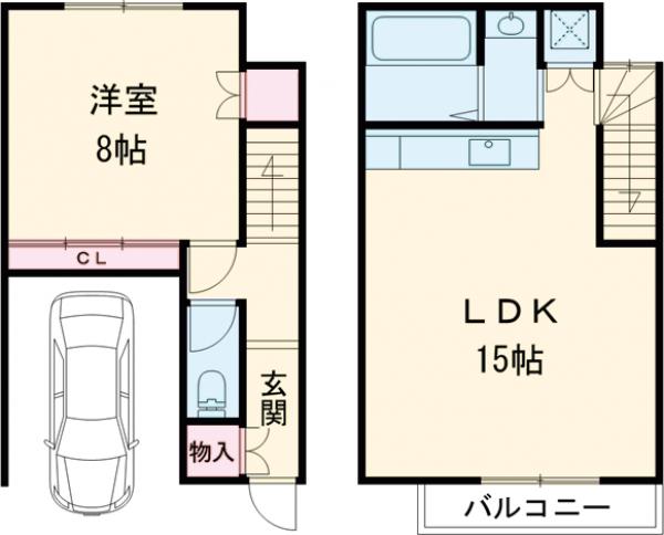 テラスあけぼのⅡの間取り