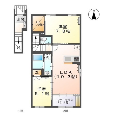 北方町中島字東郷新築APの間取り