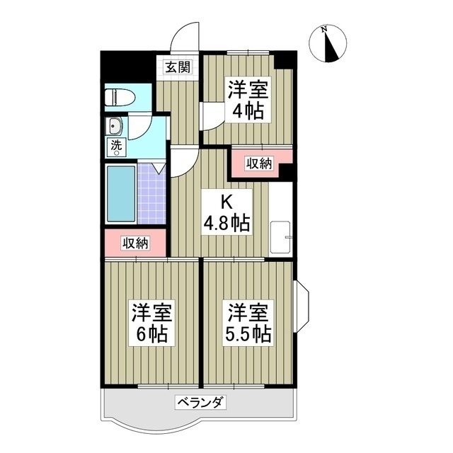 T.hamハイツ花園の間取り