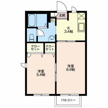 クローバーAの間取り