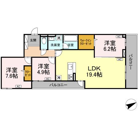 D-residence稲城の間取り