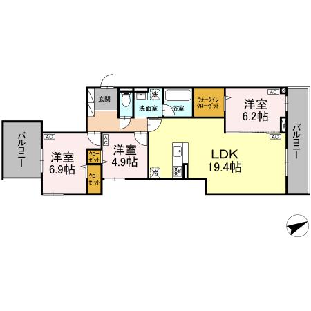 D-residence稲城の間取り