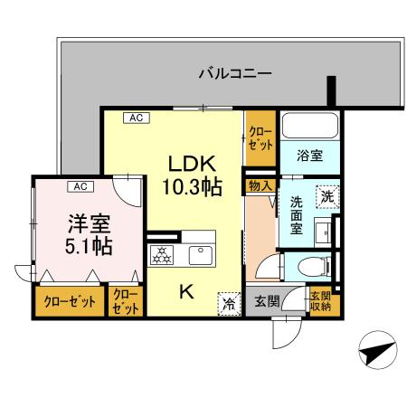 D-residence稲城の間取り
