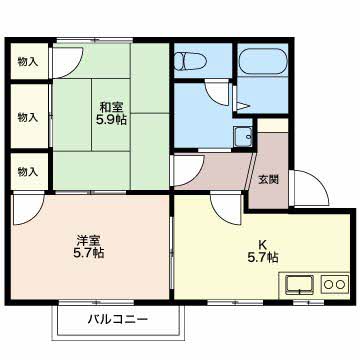 コーポOHIRA Bの間取り