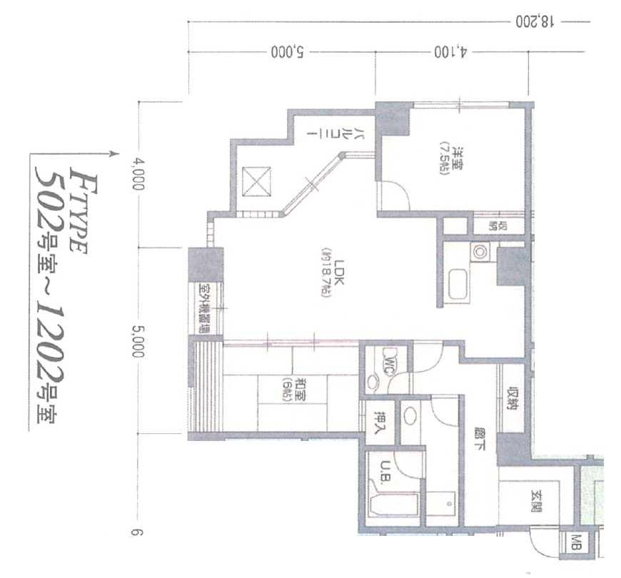 ユーシン大手前の間取り