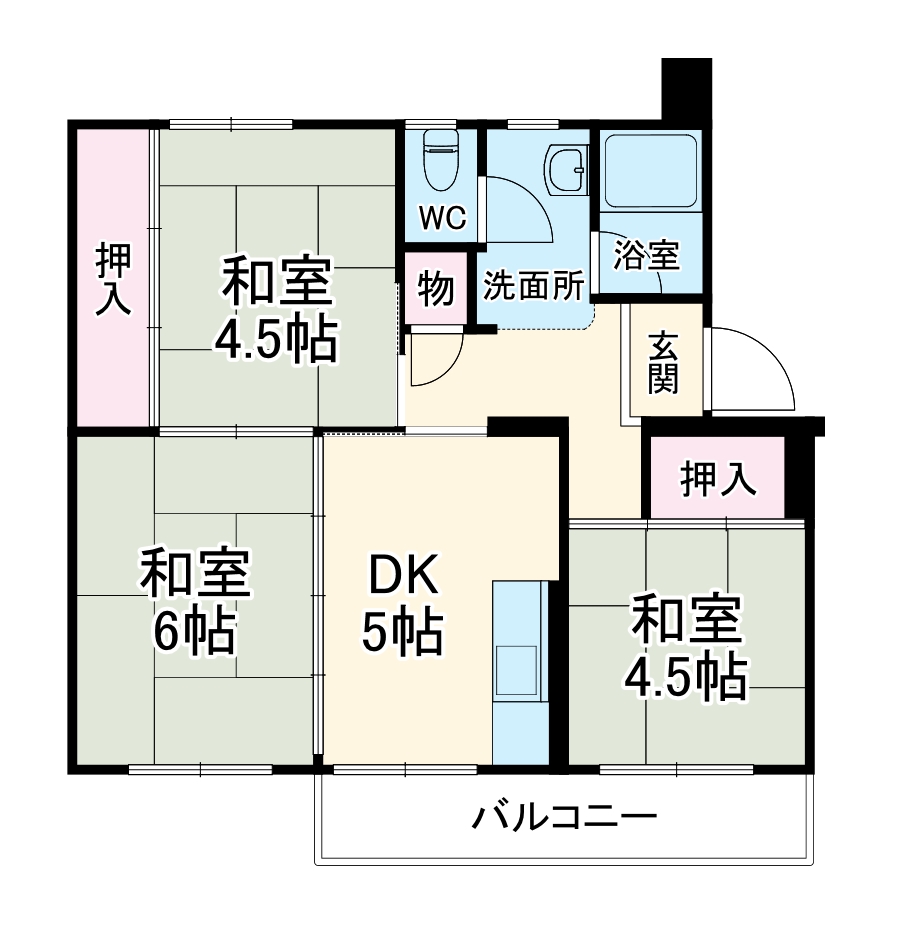 岩倉 50号棟の間取り
