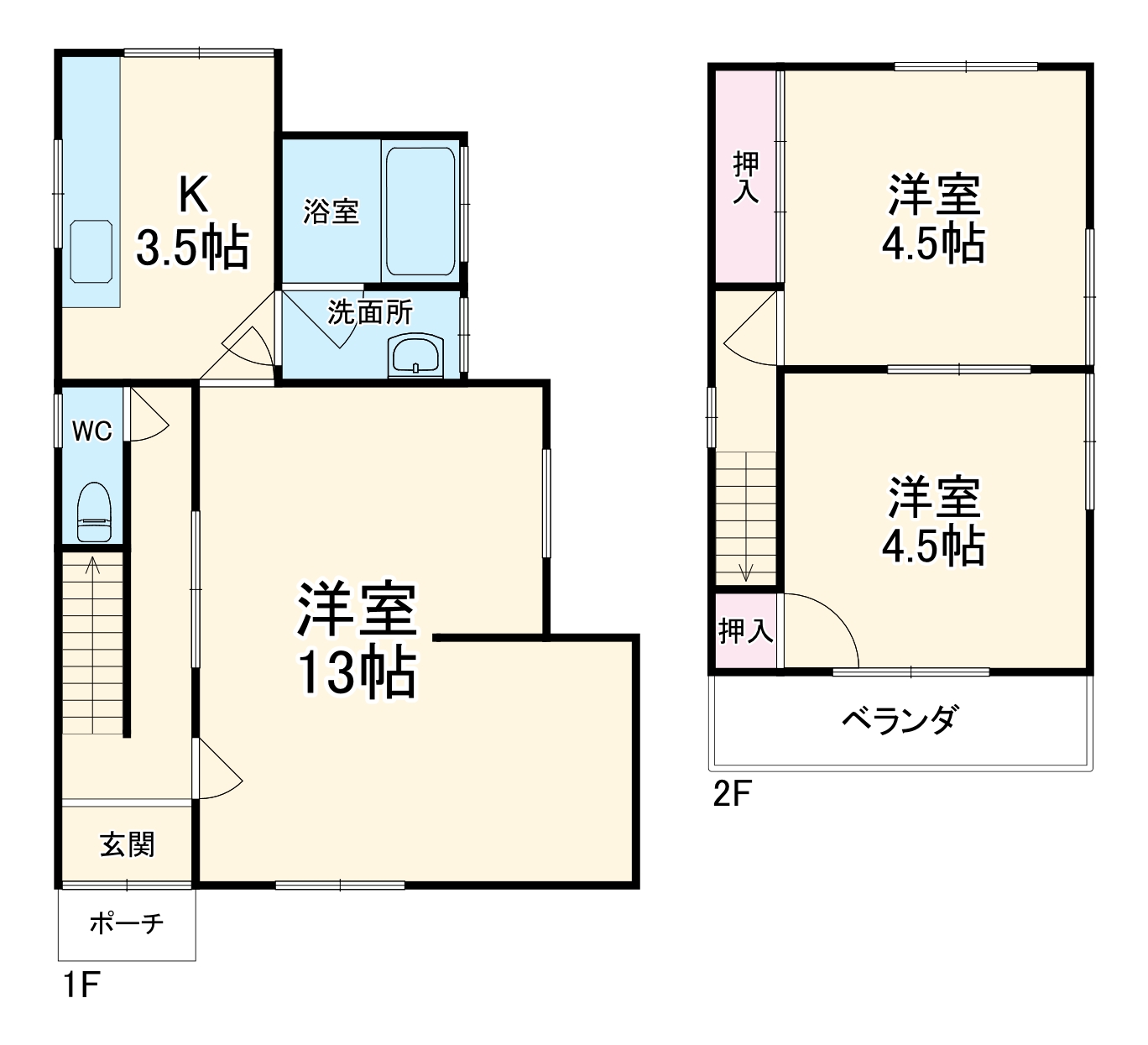 熊野町借家の間取り