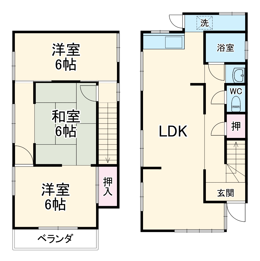 genic三山の間取り