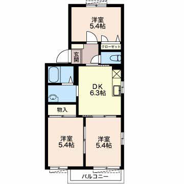 マノワール佐野 Aの間取り