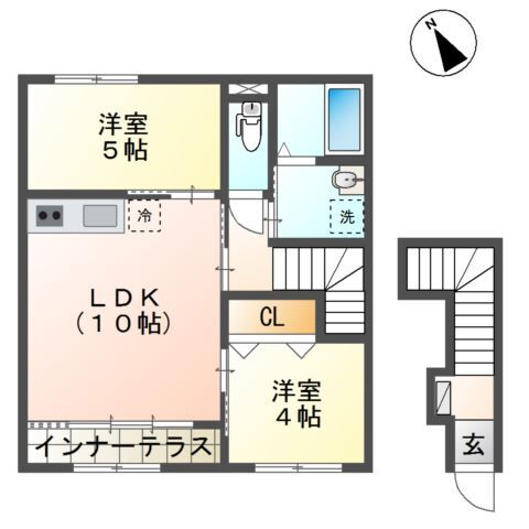 シェルル キクエイの間取り