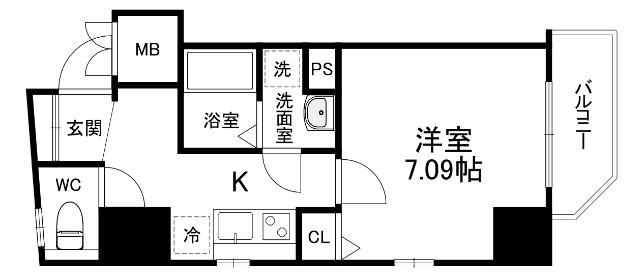 ALZA西本町の間取り