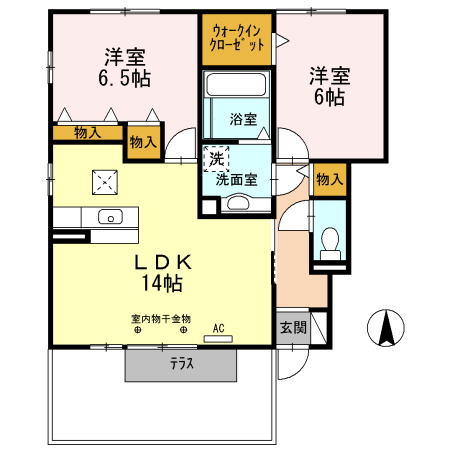 フィオーレ Aの間取り
