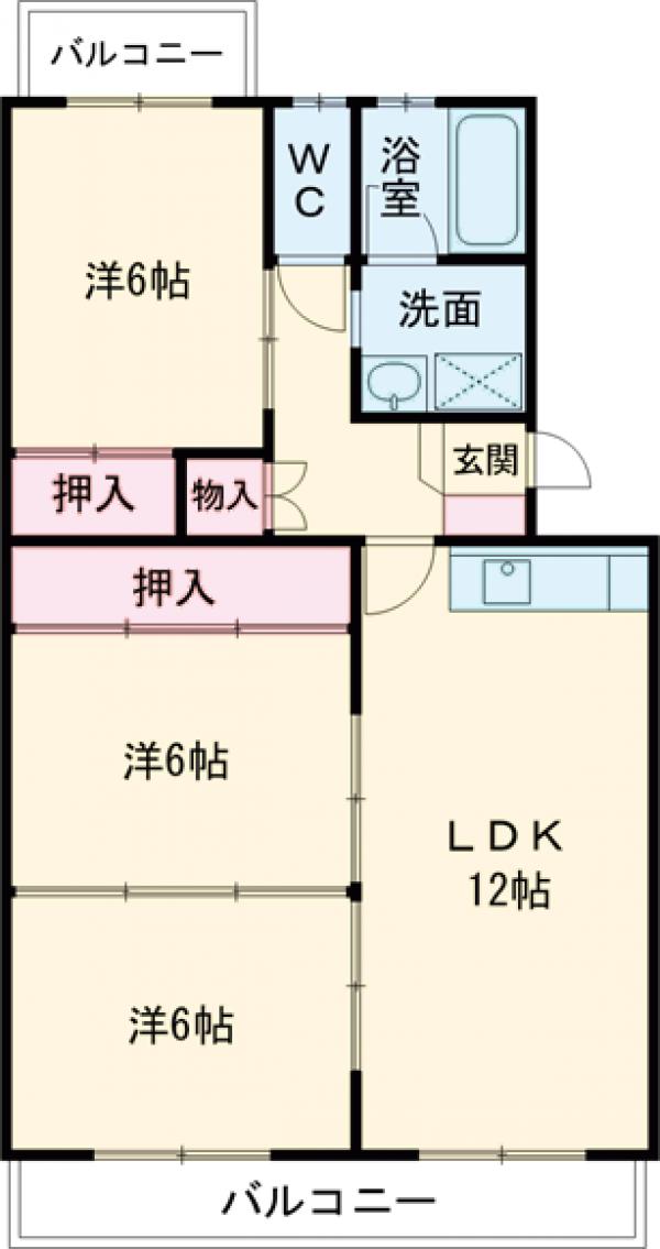 ハイツ立川の間取り