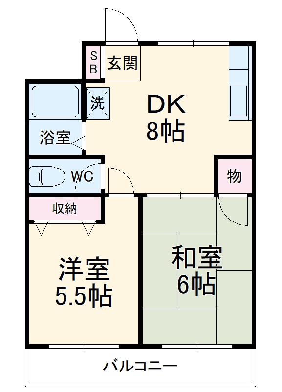 クレセントビルの間取り