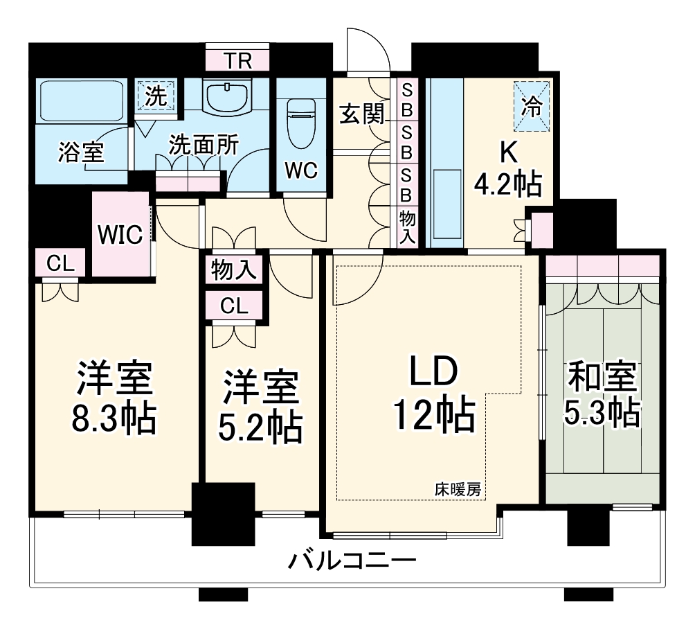 セントラルパーク・イースト幕張パークタワーの間取り