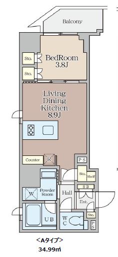 クレストコート堂島の間取り