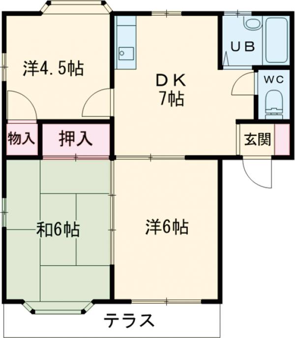 ガーデンヒルB棟の間取り