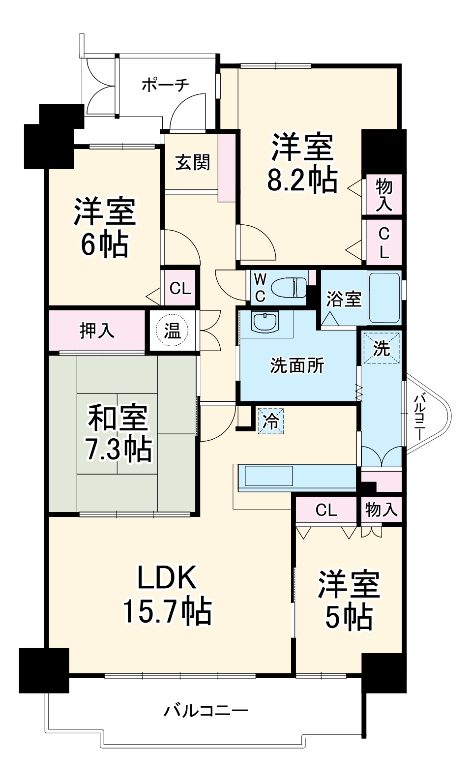パストラルハイム豊橋壱番館の間取り