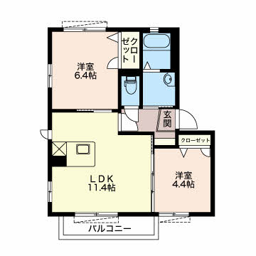 クレールソフィア Bの間取り