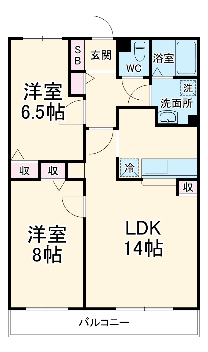 ヴィラ・サンパティークⅡの間取り