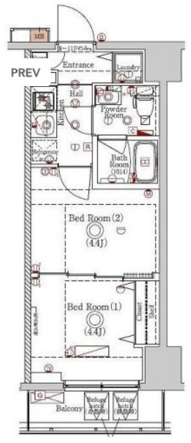 ラフィスタ川崎Ⅵの間取り