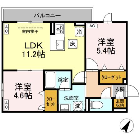 セレスティア細田Cの間取り