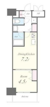 ROOTs Shinjuku Wakamatsuchoの間取り