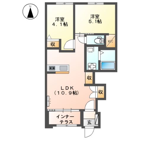 アンバーシャトーⅡの間取り