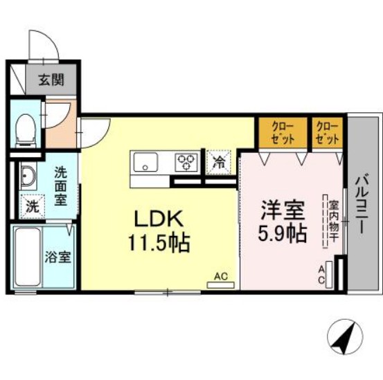 セジュール大森東の間取り
