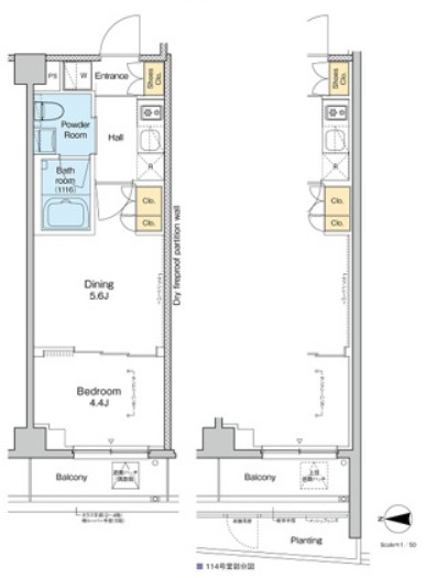 プラウドフラット品川大井町の間取り