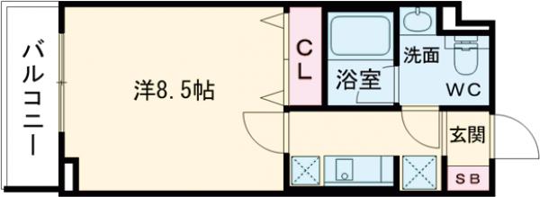 S-RESIDENCE玉川学園前の間取り